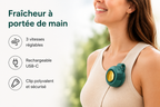 Mini ventilateur clip Souffle. — vue de dos, design compact